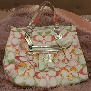 Coach Poppy Large Tote Bag Purse